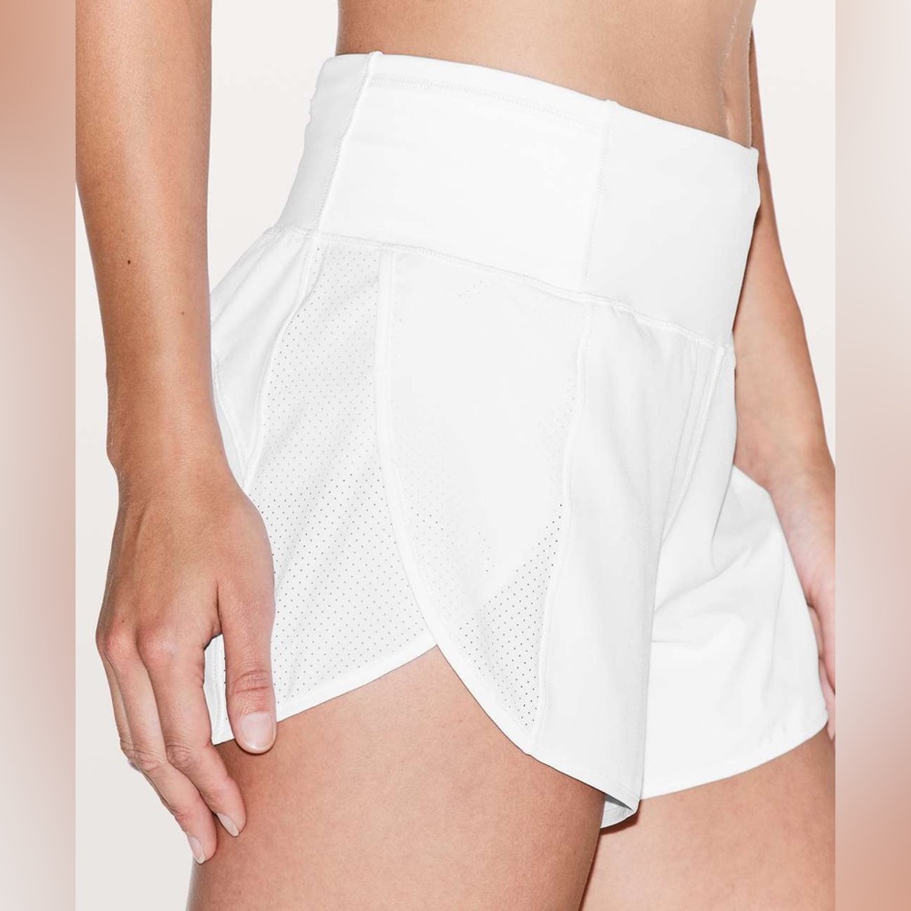 Lululemon Real Quick Shorts 2 Perforated 3.5" White